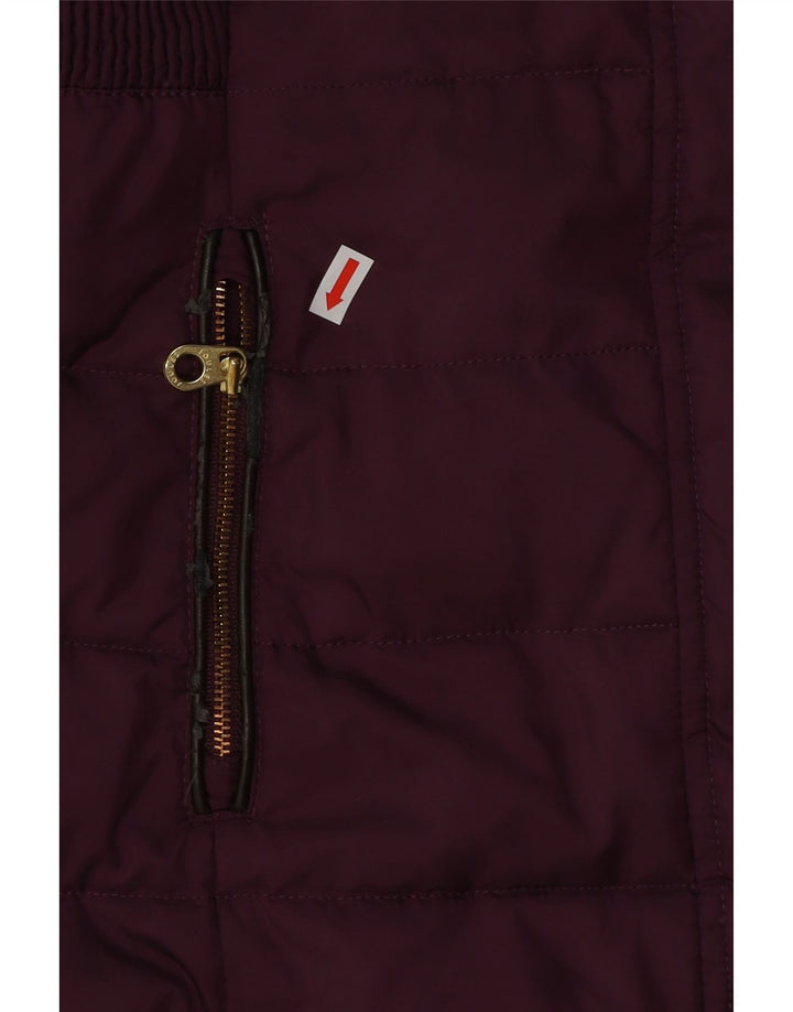 JOULES Womens Oversized hættepolstret frakke UK 8 Lille lilla polyester