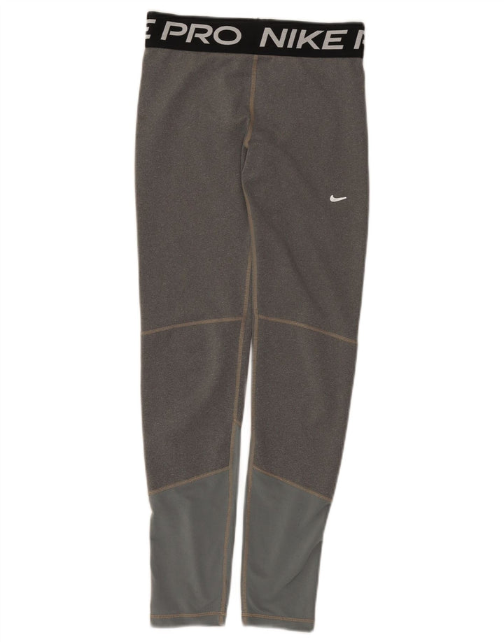 Nike piger grafiske leggings 12-13 år stor grå farveblok polyester