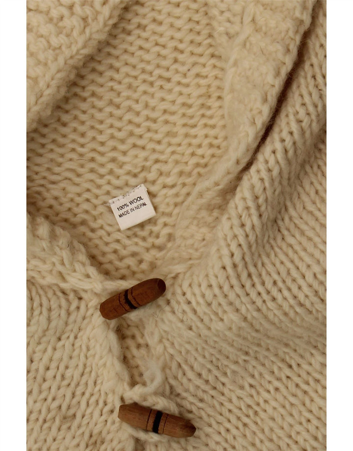 Vintage hættetrøje til kvinder i One Size Off White Uld