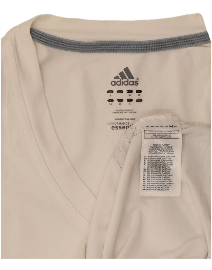 Adidas Damevest Top UK 8 Small White Bomuld