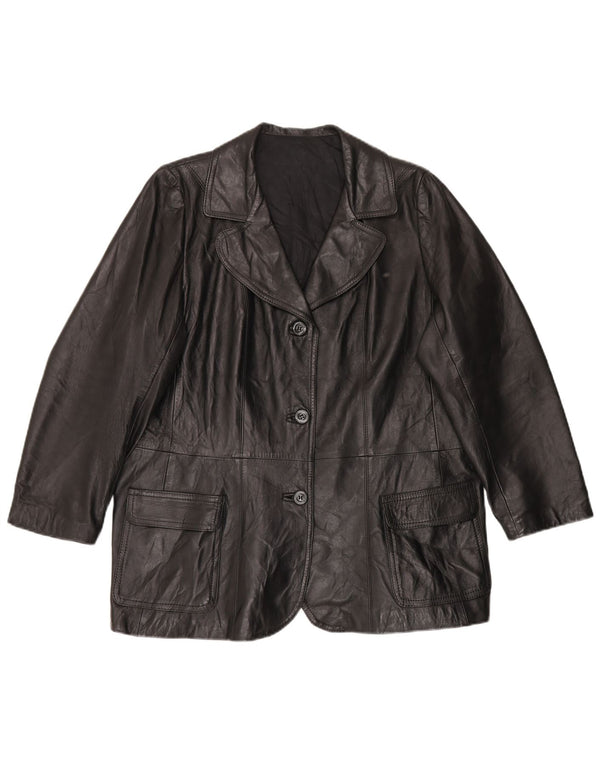 Vintage dame 3-knaps blazerjakke IT 52 2XL Sort