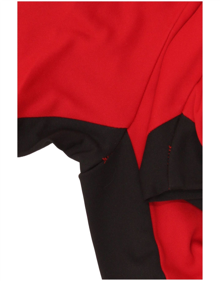 Adidas Herre Sweatshirt Jumper UK 38/40 Medium Rød Colourblock Polyester