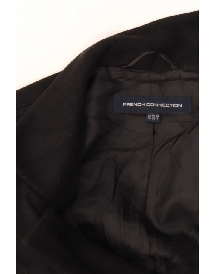French Connection Dame Dobbeltradet Blazer Jacket UK 10 Small Black
