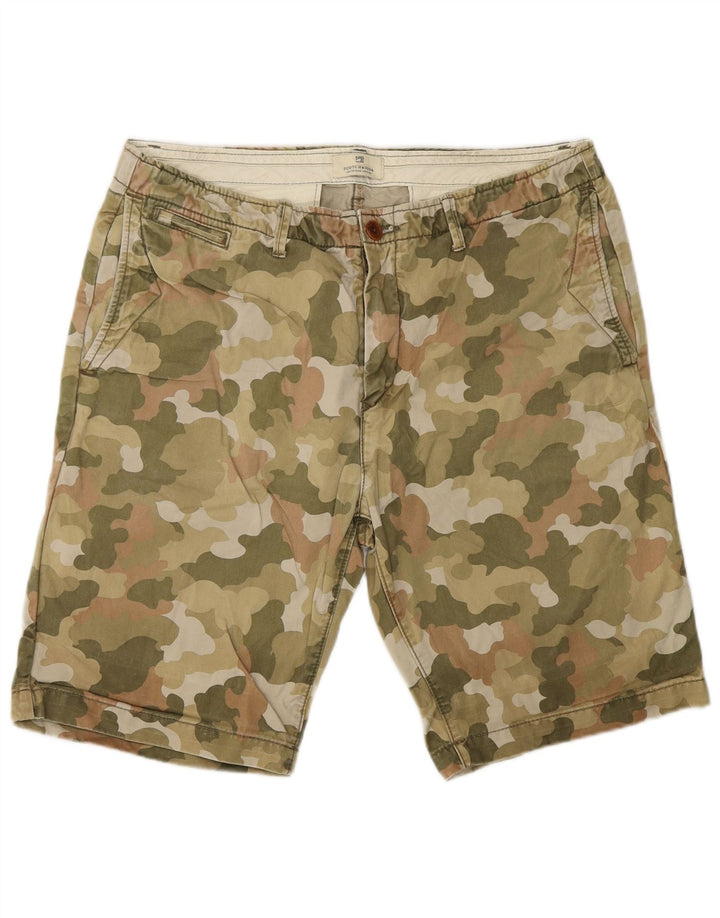 SCOTCH & SODA Chino Shorts til mænd W33 Medium Khaki Camouflage Bomuld