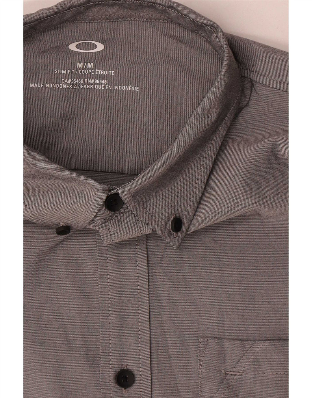 Oakley Herre Slim Fit skjorte mellemgrå polyester