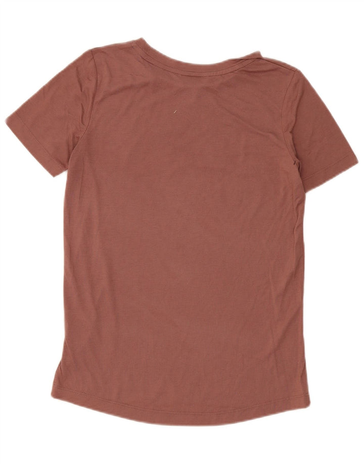 Nike grafisk T-shirt top til kvinder UK 6 XS brun polyester