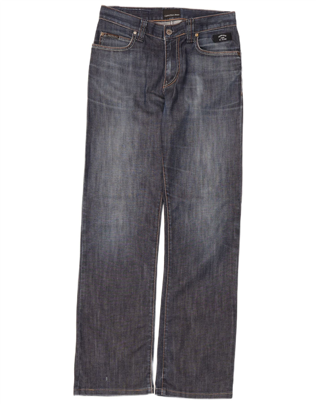 Calvin Klein Dame Straight Jeans W30 L30 Blå Bomuld