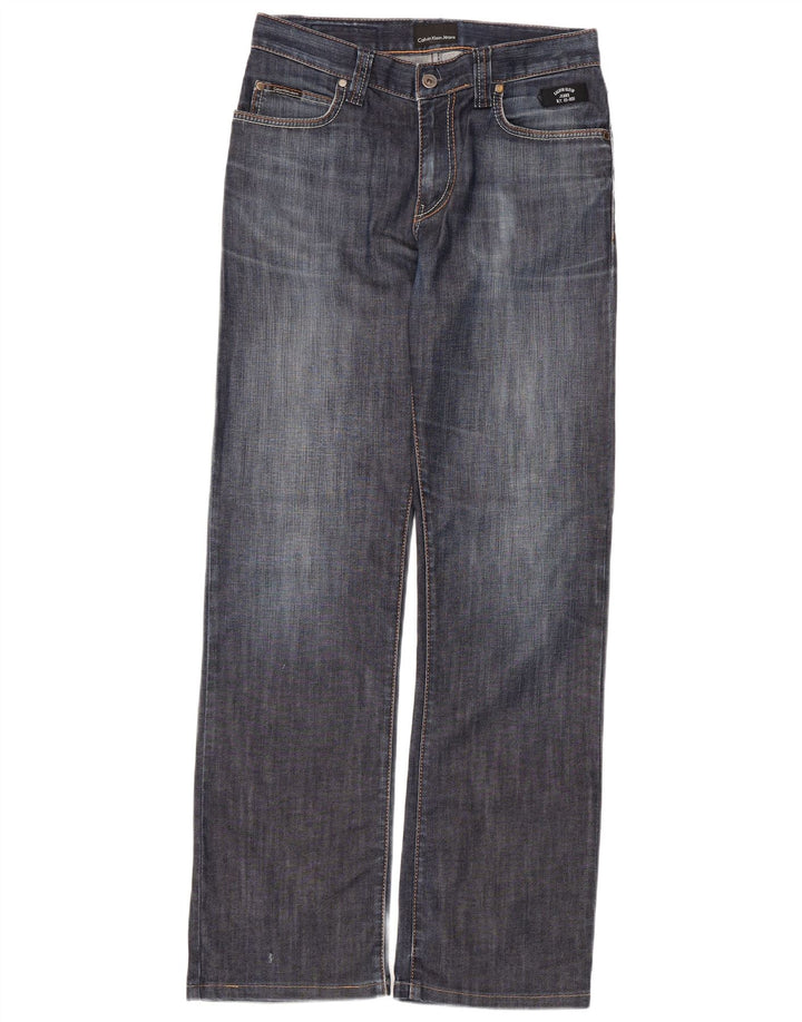 Calvin Klein Dame Straight Jeans W30 L30 Blå Bomuld