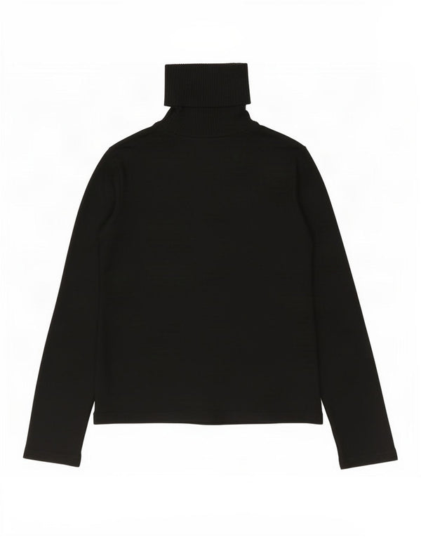 Zara Dame Roll Neck Jumper Sweater UK 14 Large Black