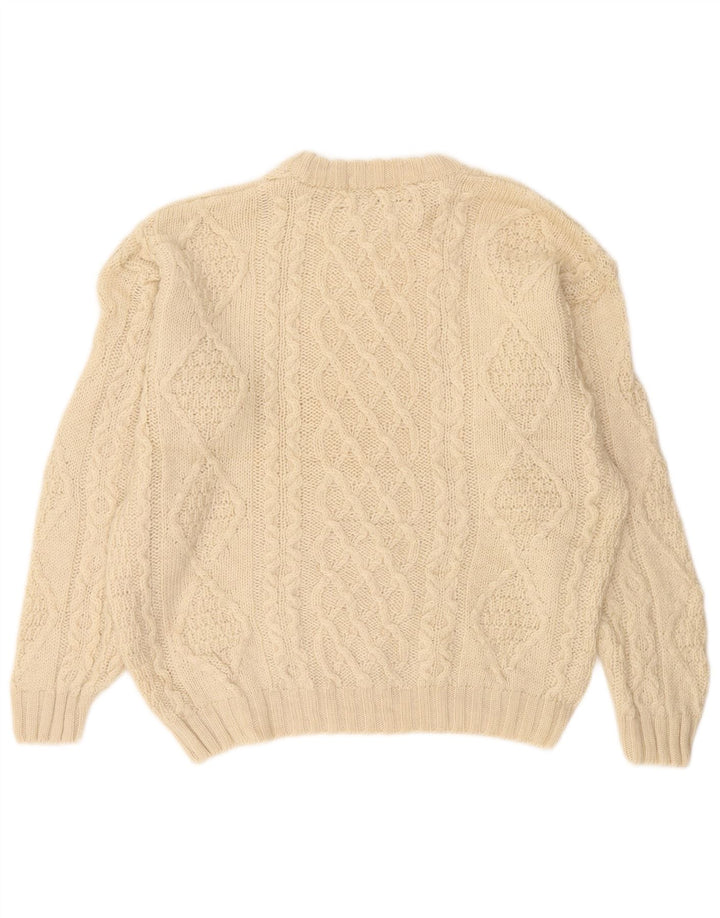 Marks & Spencer Herre sweater med rund hals 2XL beige uld