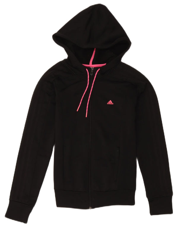 Adidas Dame Climalite Hættetrøje Sweater UK 6 XS Sort Polyester