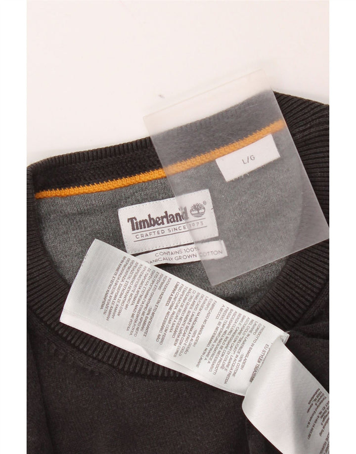 Timberland Herre sweater med rund hals, stor sort bomuld