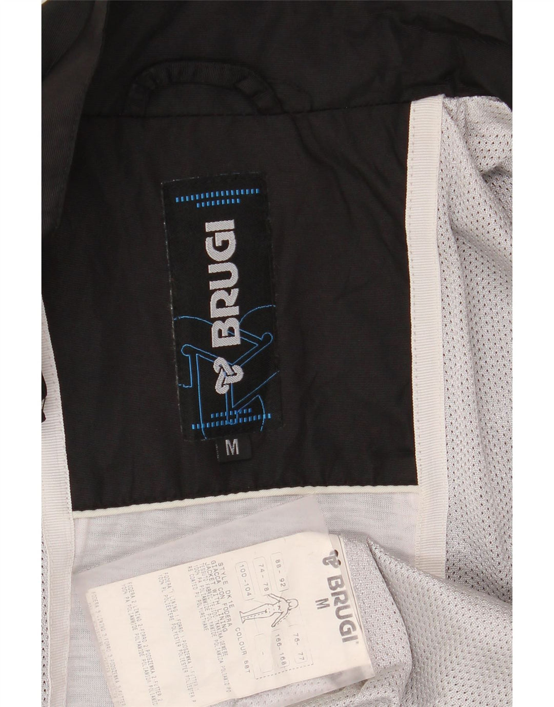 Brugi Regnjakke til mænd UK 38 Medium Sort Colourblock Polyamid