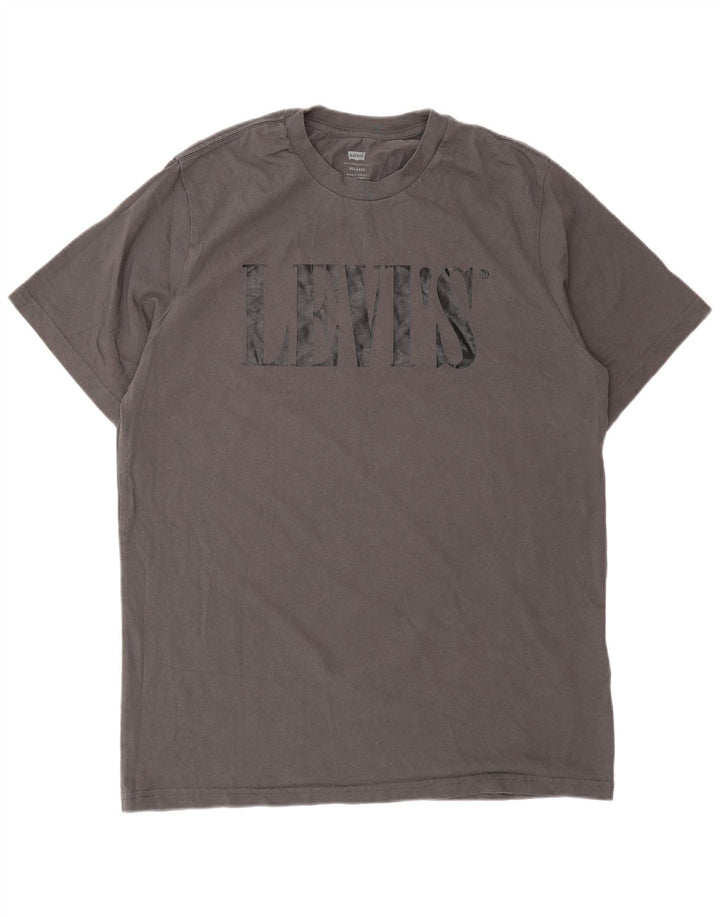 Levi's Herre afslappet grafisk T-shirt top mellemgrå bomuld