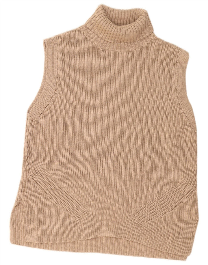 Marks & Spencer Dame Longline Oversized Vest Tank Top UK 10 Small Beige