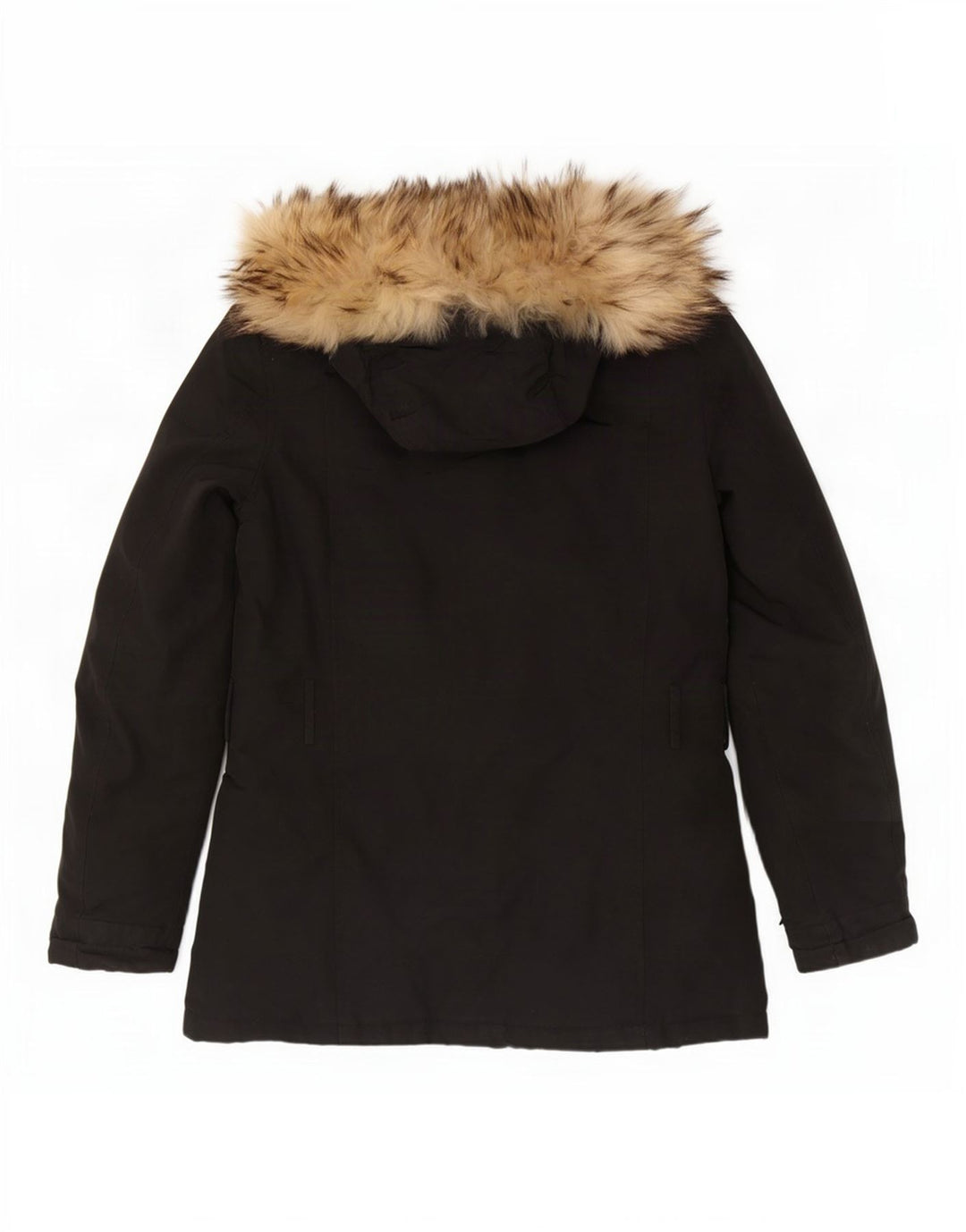Woolrich Polstret hættejakke til kvinder UK 10 Small Black