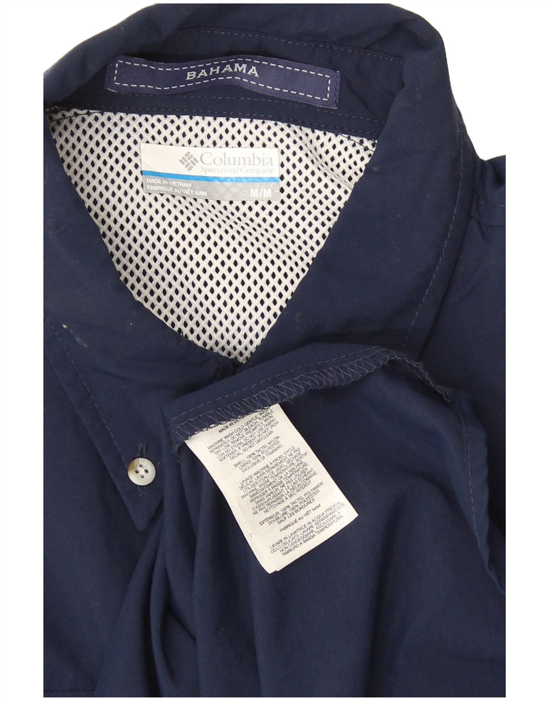 Columbia Herre Omni-Shade skjorte Medium Navy Blue Nylon