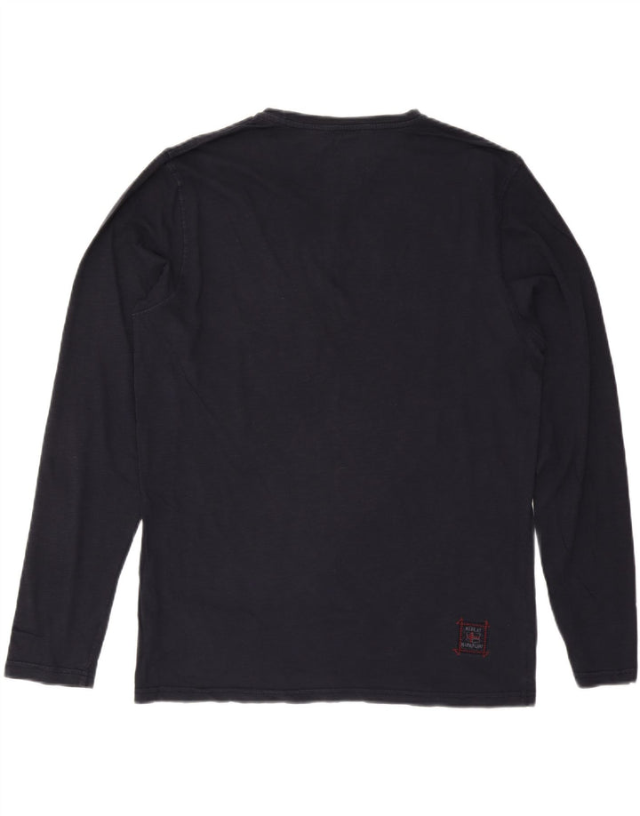 NAPAPIJRI Herre Geografisk Grafisk Top Langærmet XL Marineblå