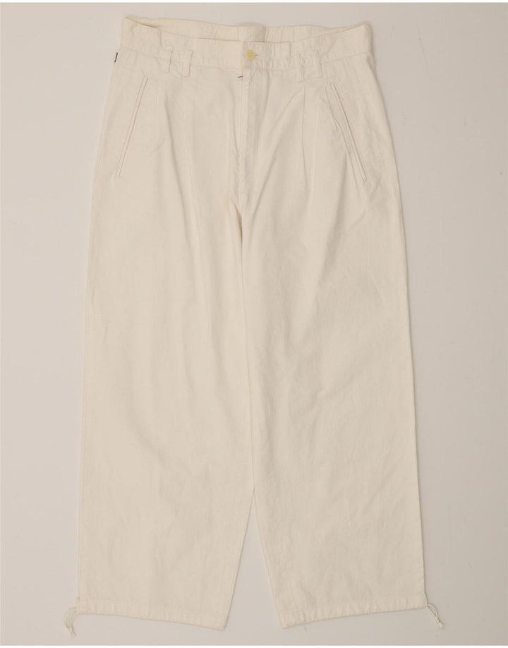 Vintage cropped bukser til kvinder W30 L25 hvid