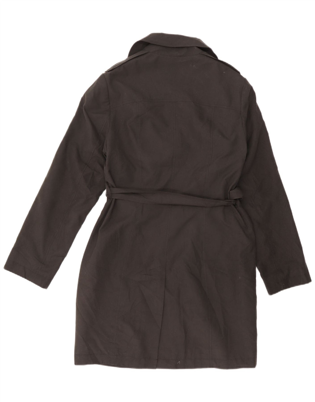 Marks & Spencer Trench Coat til kvinder UK 14 Stor sort polyester