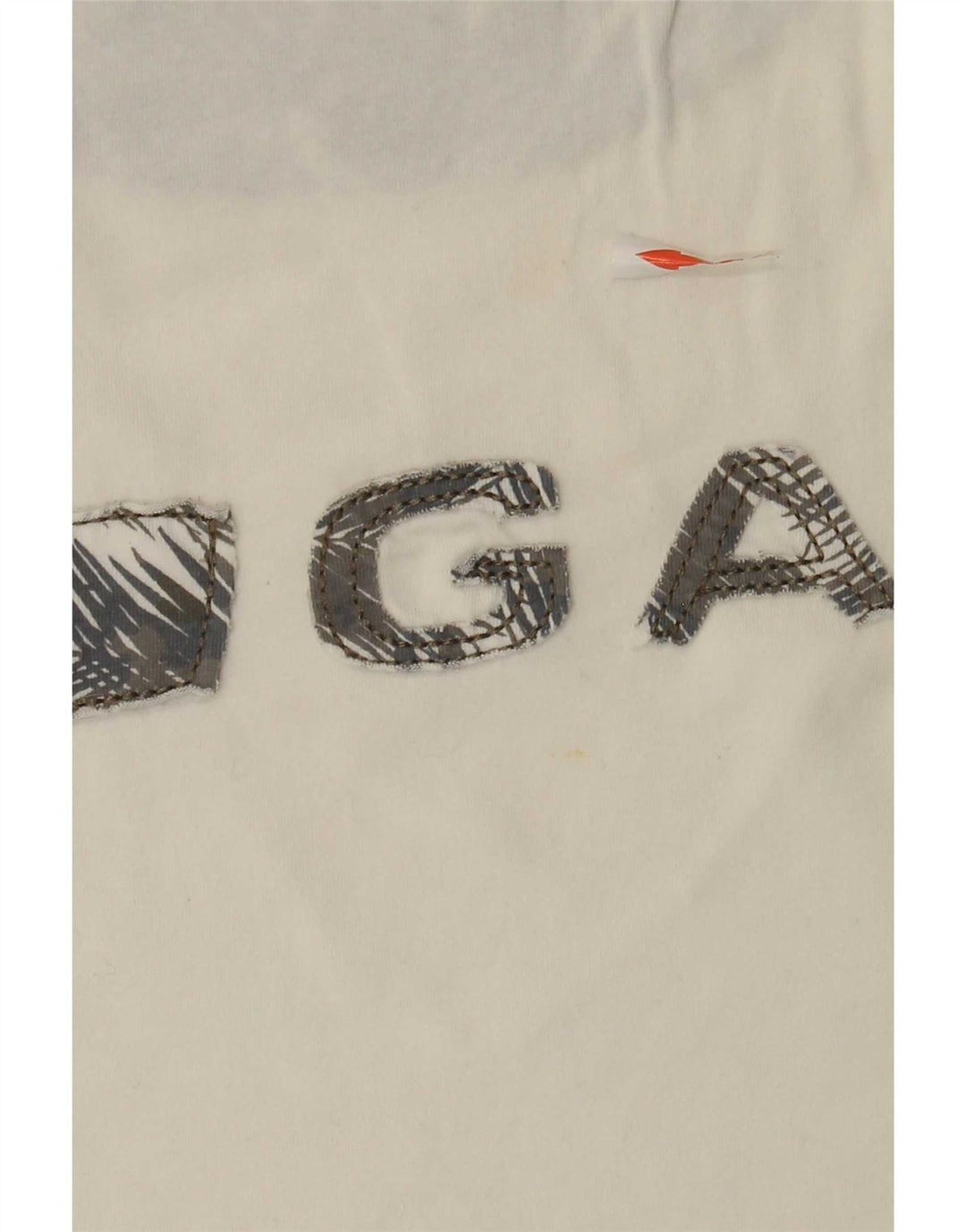 Gas Herre Grafisk T-Shirt Top Stor Hvid Bomuld
