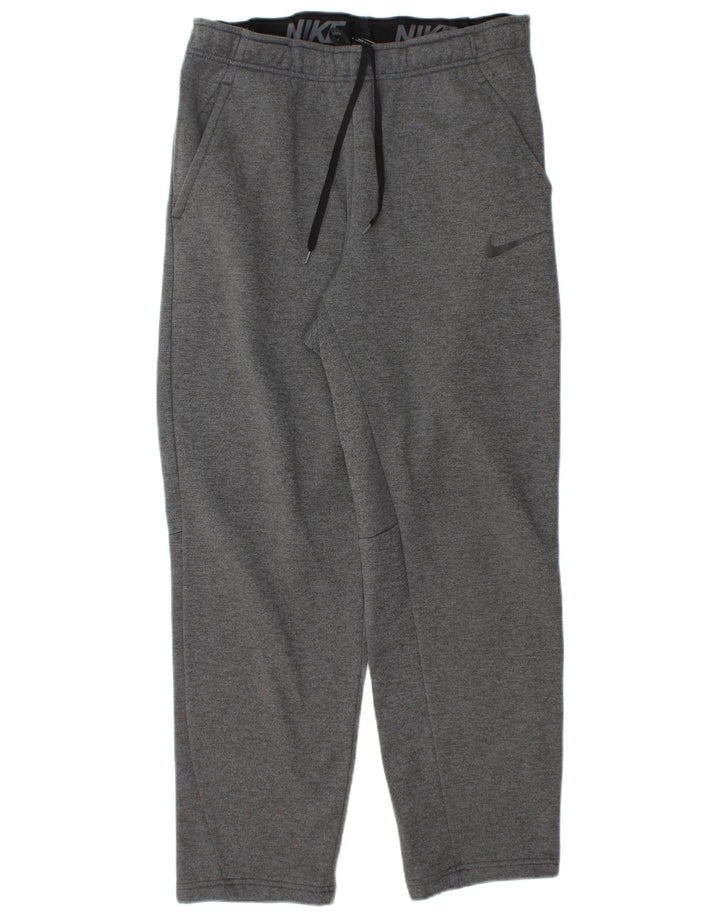 NIKE Mens Dri Fit Tracksuit Trousers Medium Grey Polyester