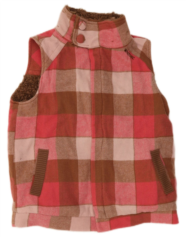 Animal Womens Reversible Gilet UK 14 Medium Pink Check
