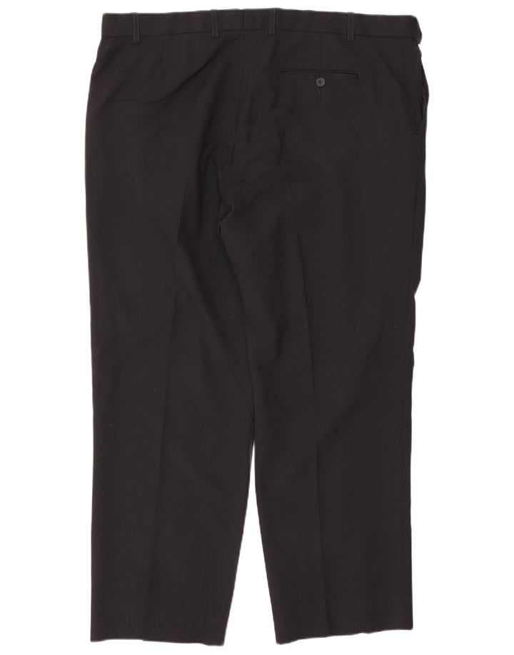 Marks & Spencer Herre Lige Regular Fit Suit Bukser W42 L29 Sort