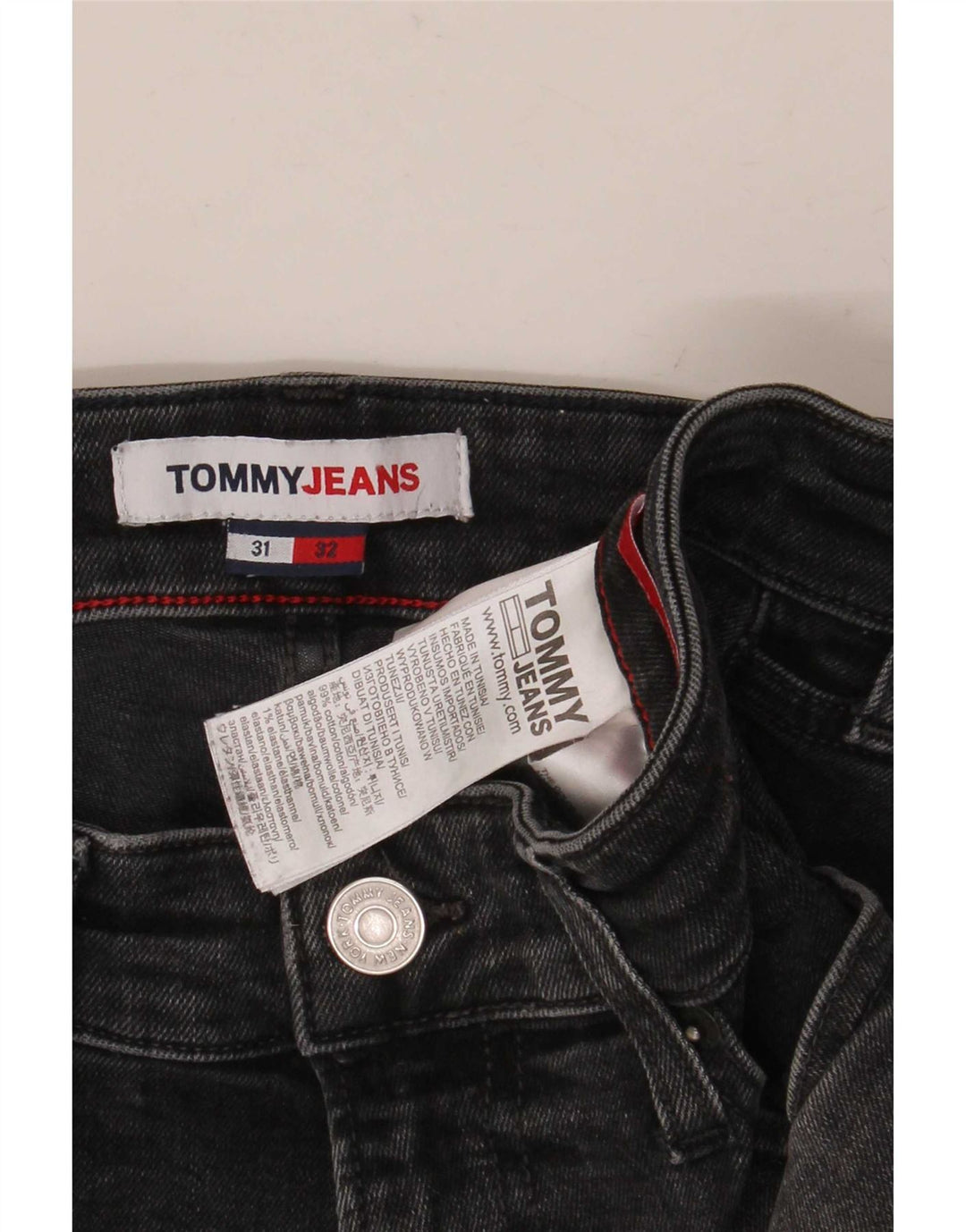 Tommy Jeans Herre Slim W31 L32 Grå Bomuld