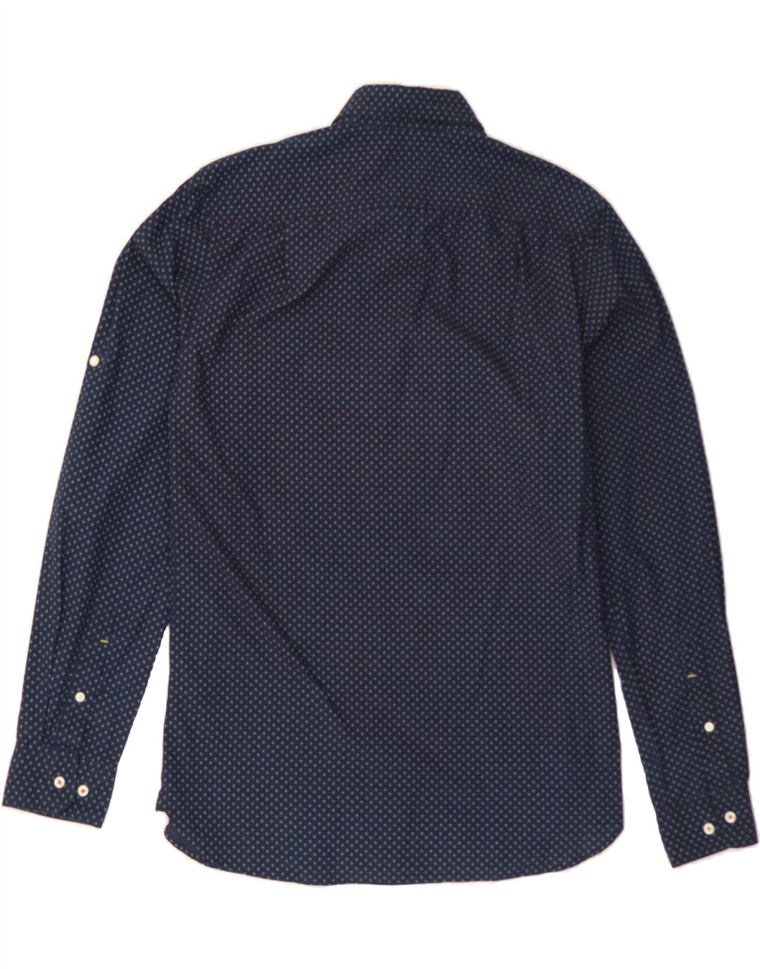 JACK & JONES Mens Shirt Medium Navy Blue Spotted Cotton Vintage Jack & Jones and Second-Hand Jack & Jones from Messina Hembry 
