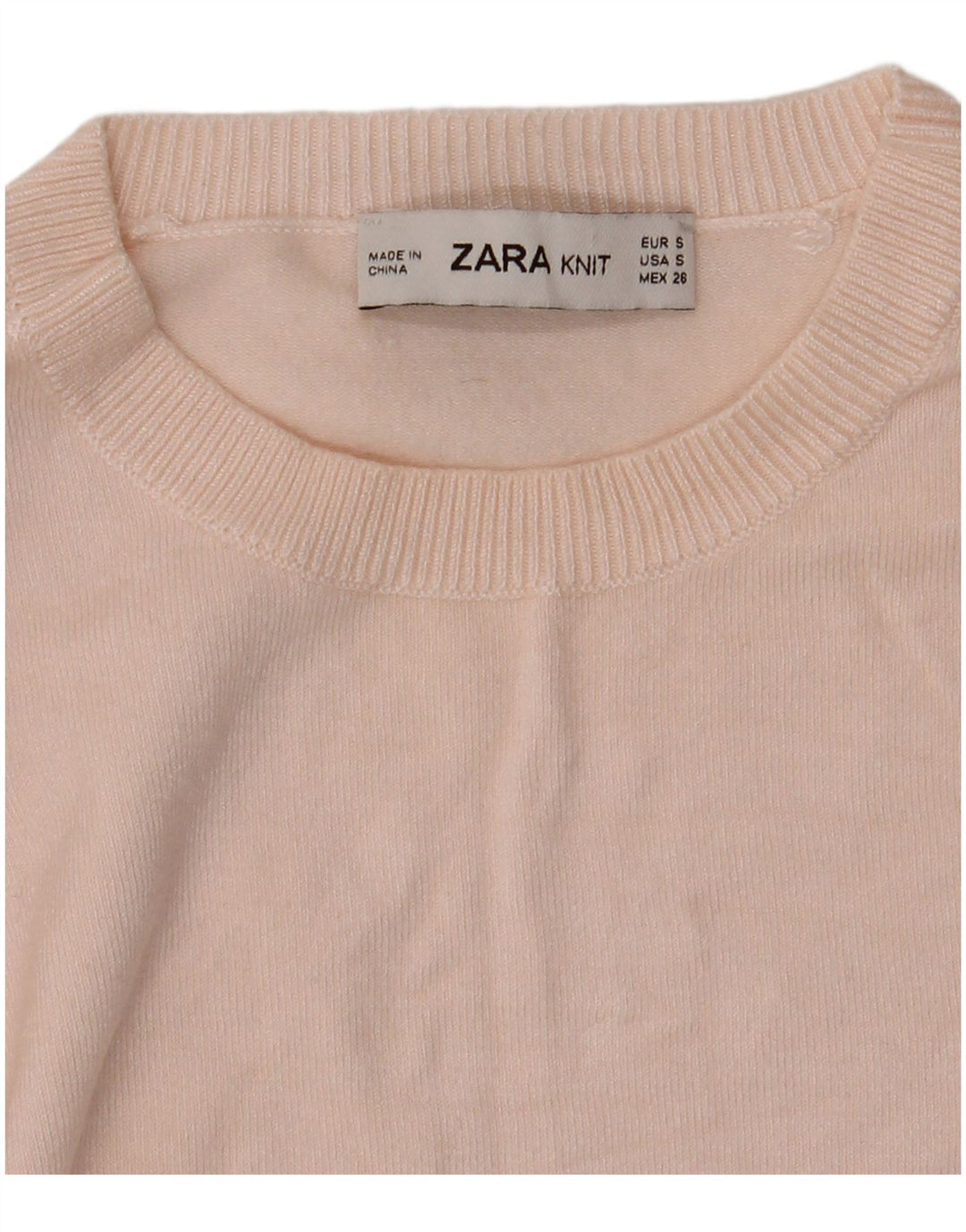 Zara Dame sweater med rund hals DK 8 Small Pink