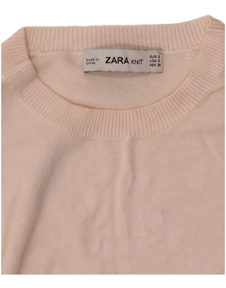 Zara Dame sweater med rund hals DK 8 Small Pink