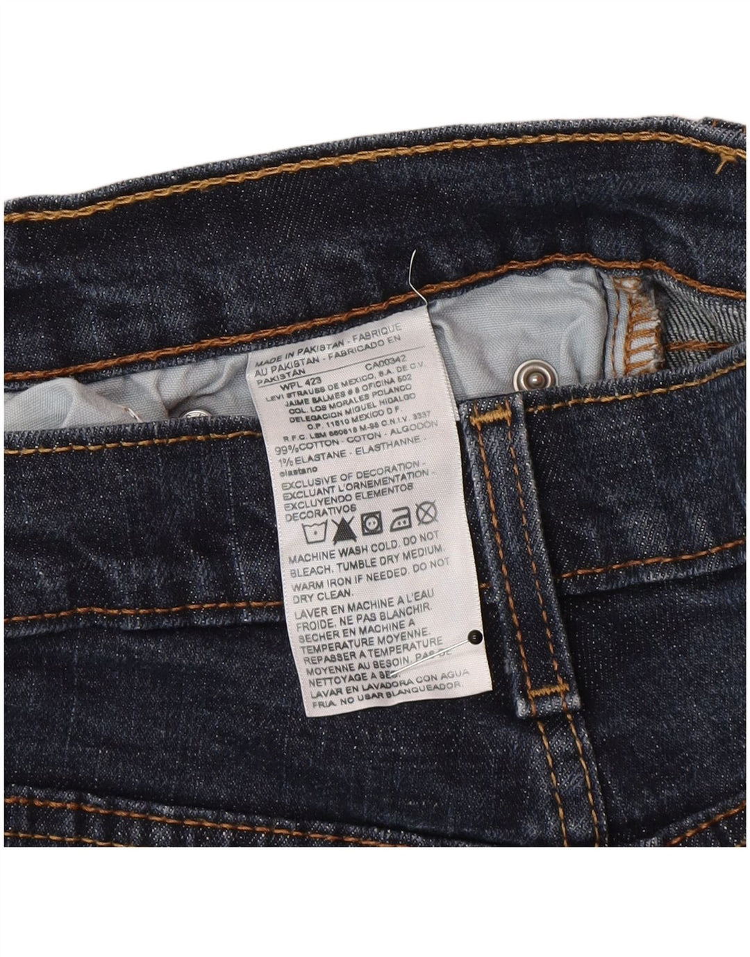 Levi's Herre Denizen Slim Straight Jeans W32 L32 Marineblå Bomuld