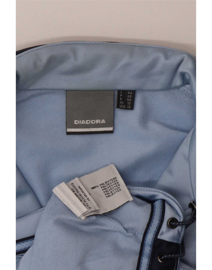Diadora træningsdragt topjakke til kvinder UK 12 Medium Blue Colourblock Polyester