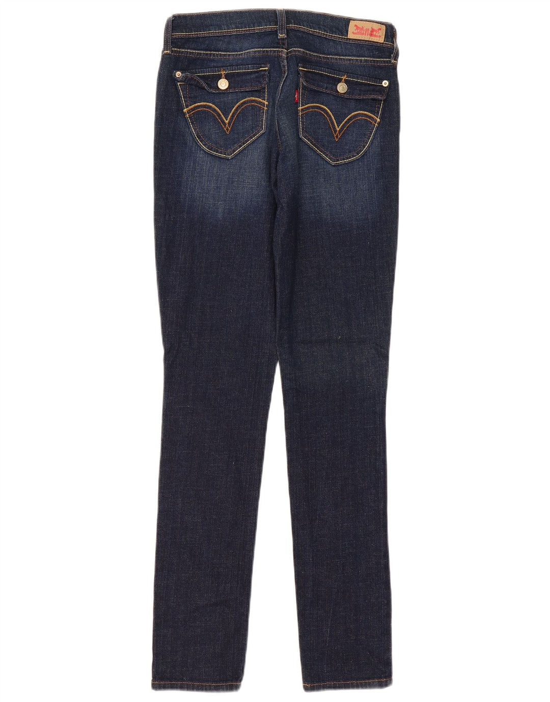 Levi's Dame 524 Super Low Slim Jeans W30 L32 Marineblå Bomuld