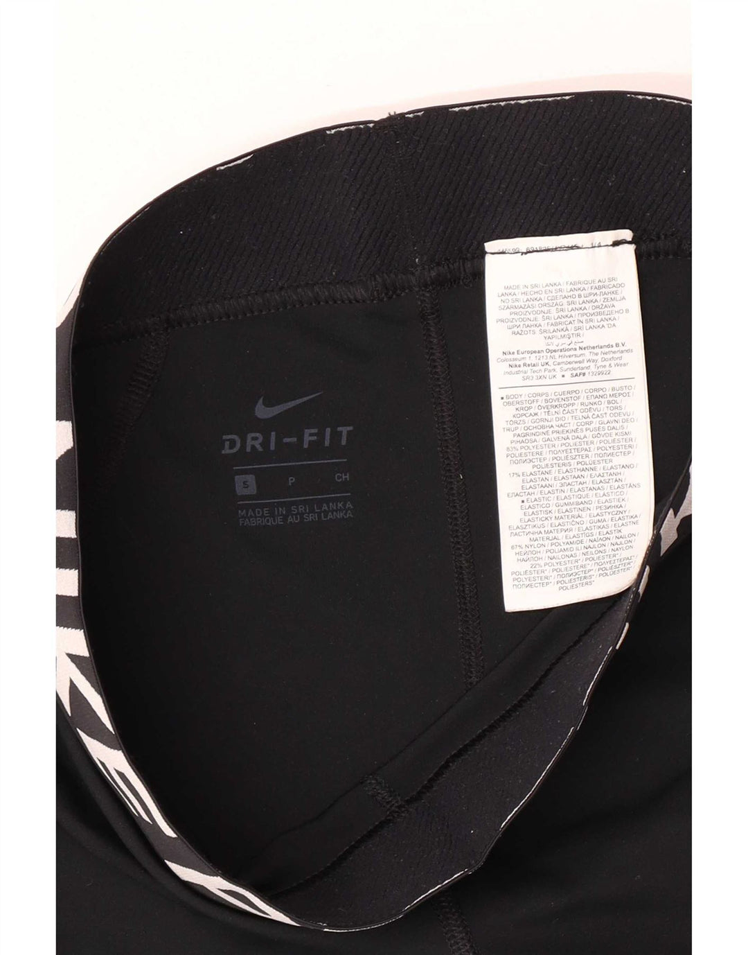Nike Graphic Sports Shorts til kvinder UK 8 Small Black Polyester