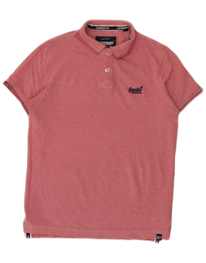 Superdry Poloshirt til mænd Medium Pink Flecked Bomuld