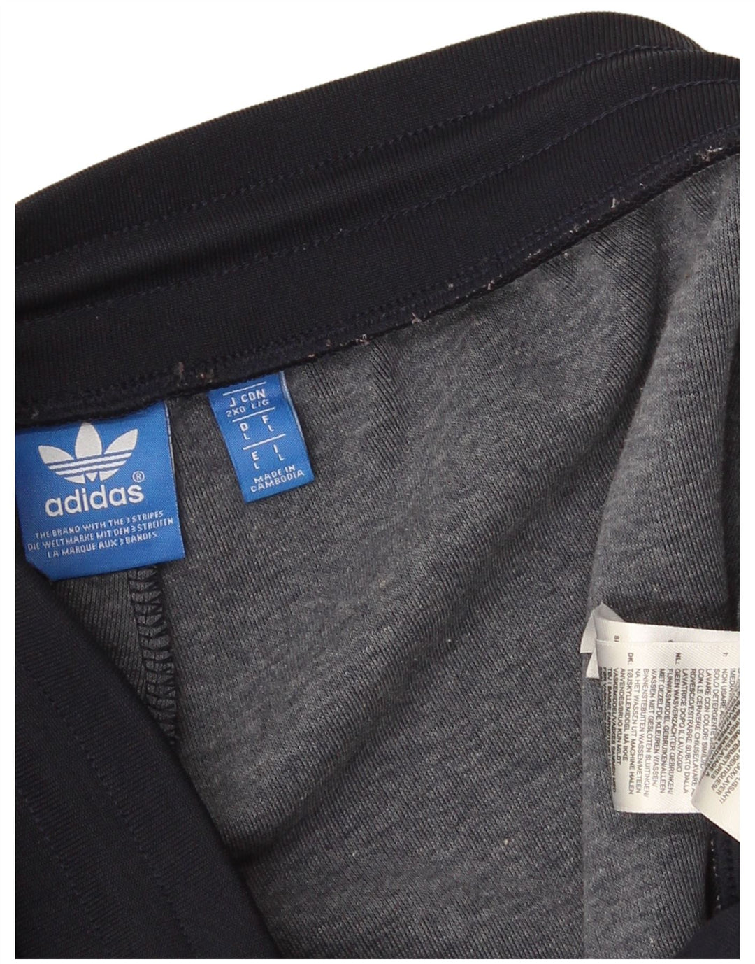 Adidas Herre grafisk træningsdragt Bukser Joggers Large Navy Blue Polyester