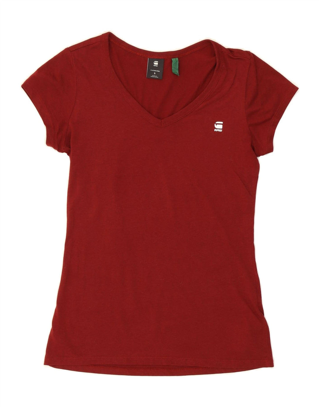 G-STAR Womens T-Shirt Top UK 10 Small Maroon Cotton Vintage G-Star and Second-Hand G-Star from Messina Hembry 