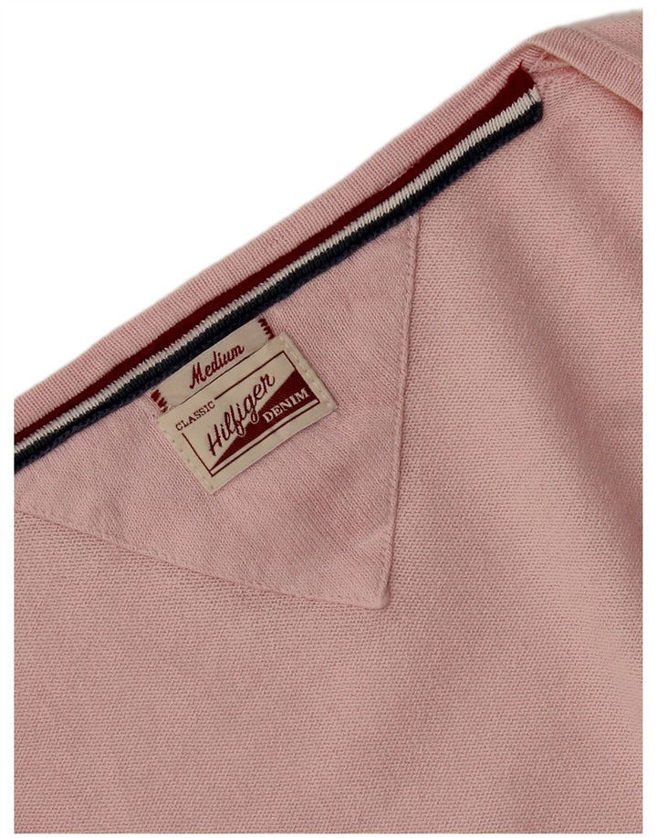 Tommy Hilfiger Dame V-hals sweater UK 12 Medium Pink