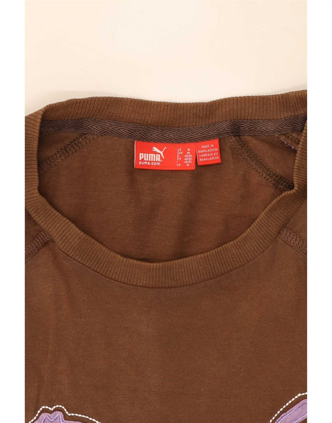 Puma Herre Grafisk T-Shirt Top Medium Brun