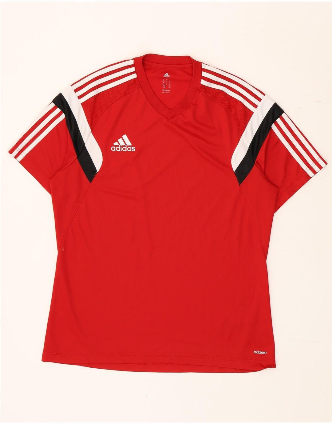 Adidas Herre Climacool T-Shirt Top Stor Rød Colourblock Polyester