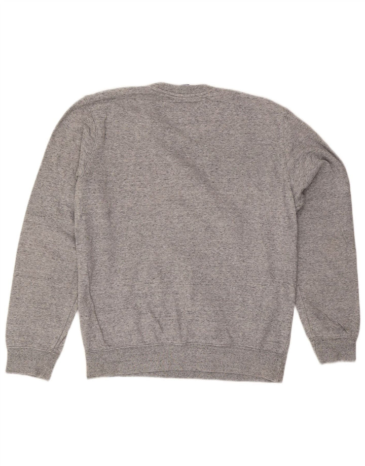 Champion Herre Grafisk Sweatshirt Jumper Medium Grey Flecked Bomuld