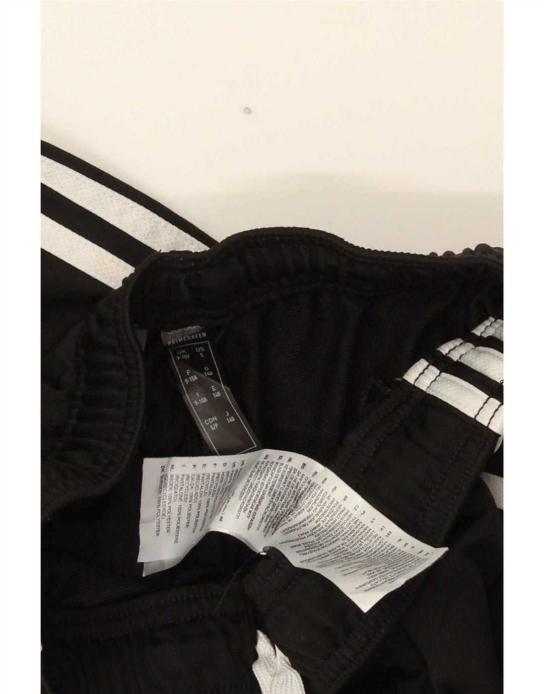 Adidas Drenge Træningsdragt Bukser Joggers 9-10 År Sort Polyester