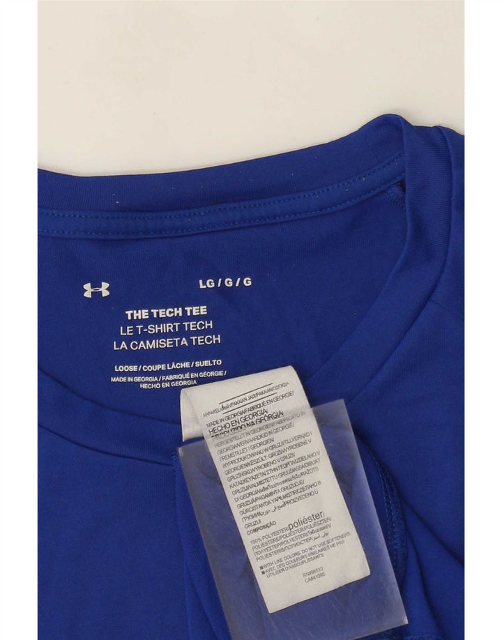 Under Armour Herre T-Shirt Top Stor Blå Polyester