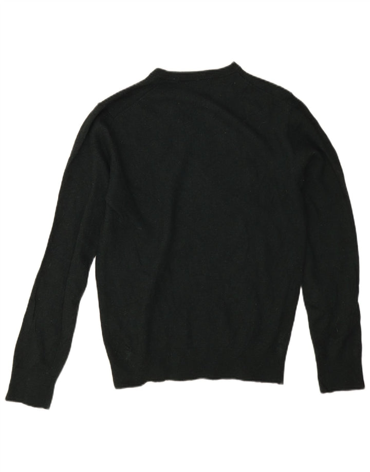 Massimo Dutti Dame V-hals sweater UK 14 Medium Grøn Uld