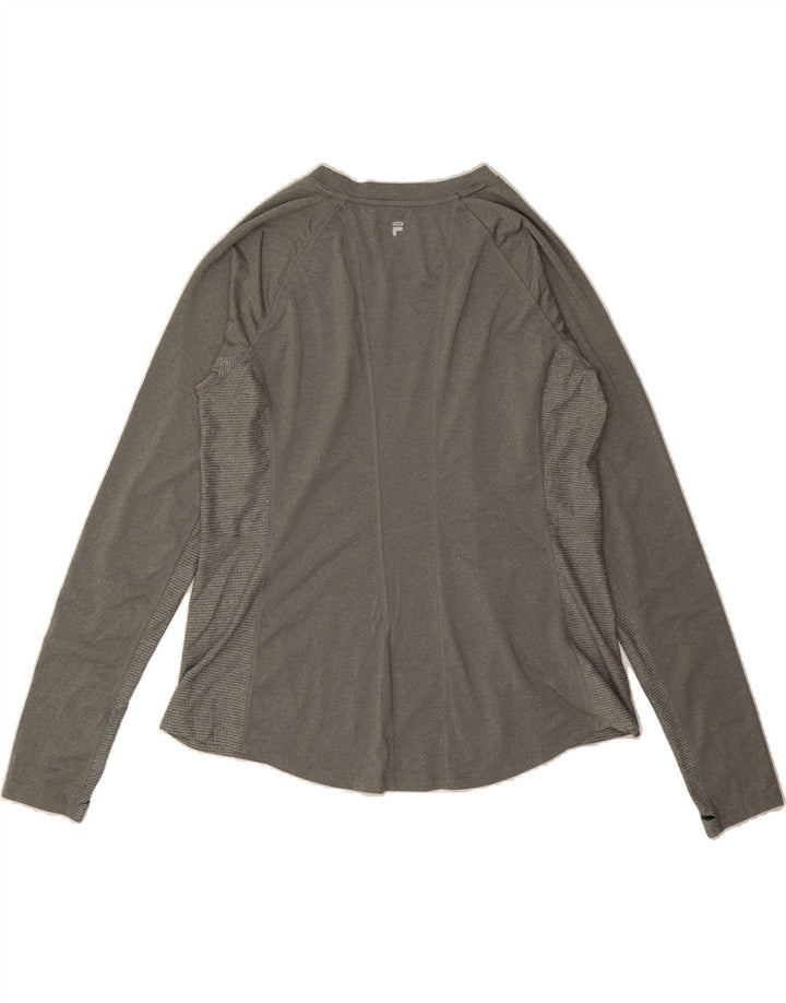 FILA Womens Top Long Sleeve UK 18 XL Grey Polyester Vintage Fila and Second-Hand Fila from Messina Hembry 