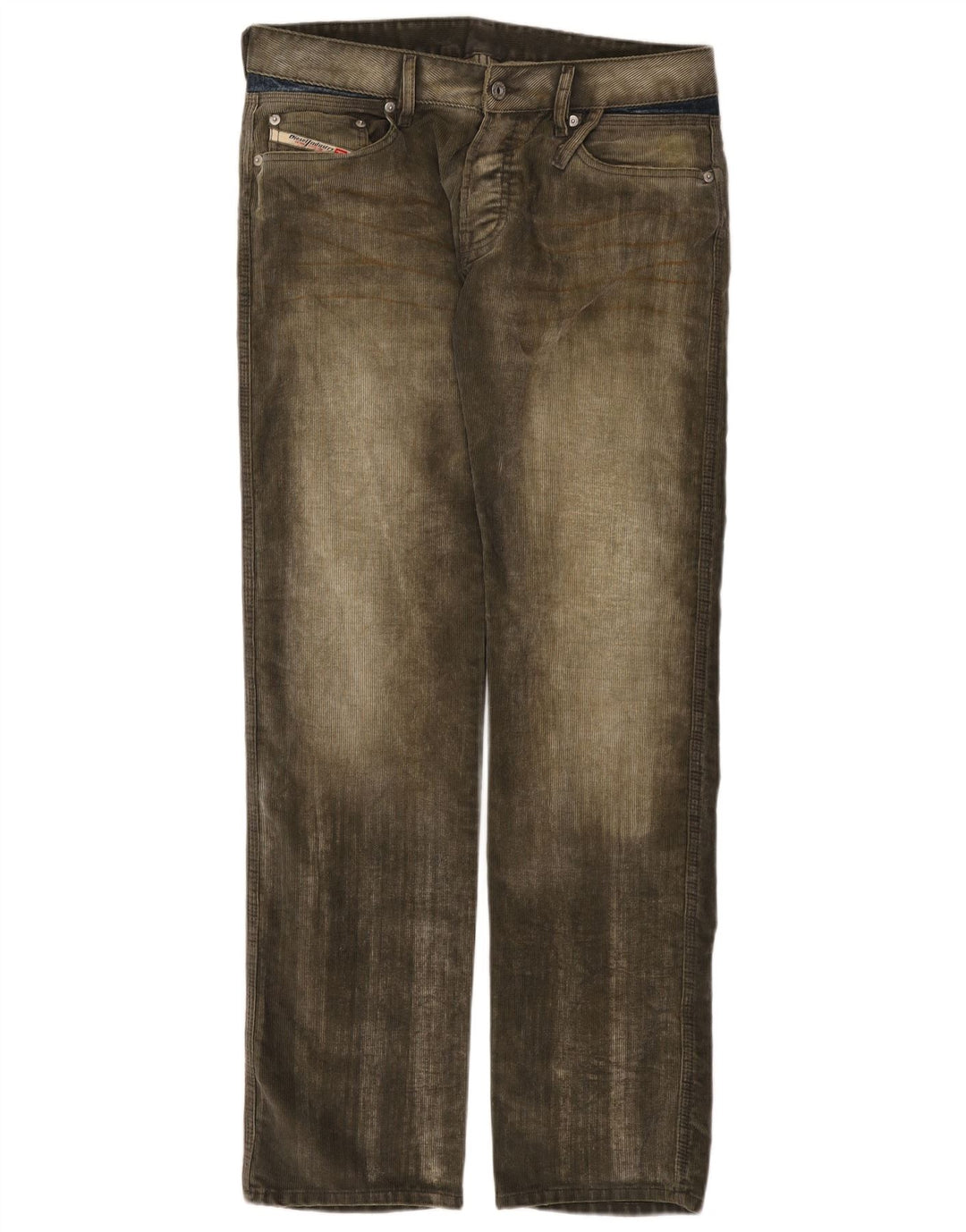 Diesel Dame Straight Jeans W32 L32 Khaki Polyester