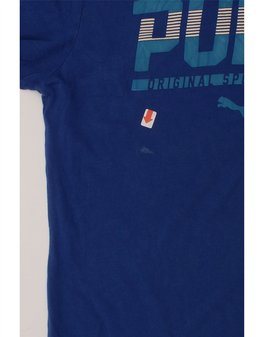 PUMA Boys Graphic T-Shirt Top 13-14 Years Blue Cotton Vintage Puma and Second-Hand Puma from Messina Hembry 