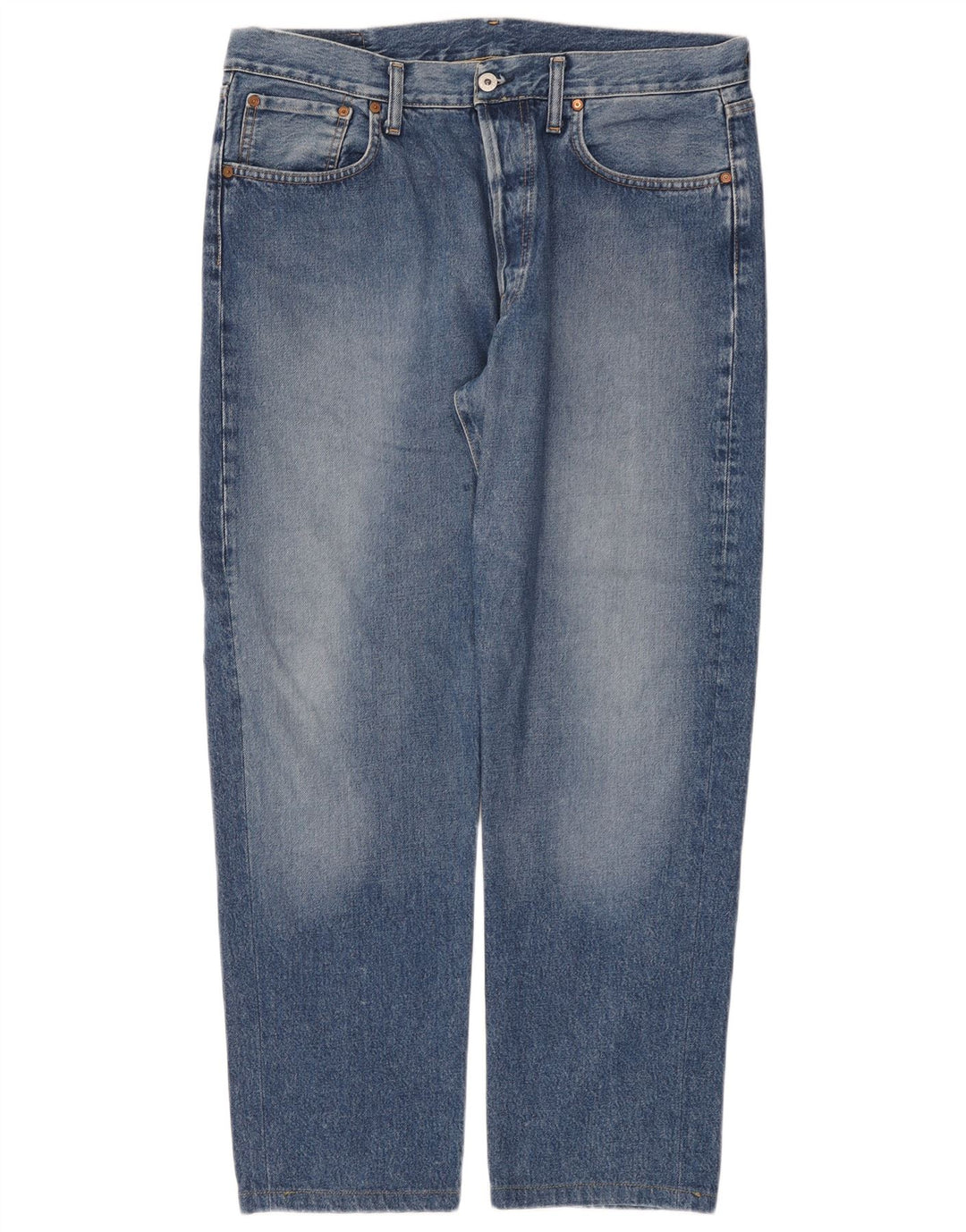 Replay Herre Straight Jeans W38 L30 Blå Bomuld